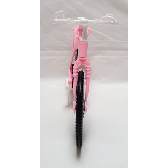 Barbie Pink Bicycle Toy Floral Accents White Details For Doll Play 11" x 6.5" - Picture 3 of 8